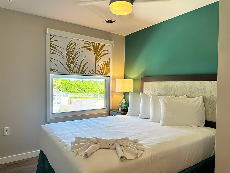 A guest room at Flamingo Lodge in Everglades National Park, photographed in 2024.