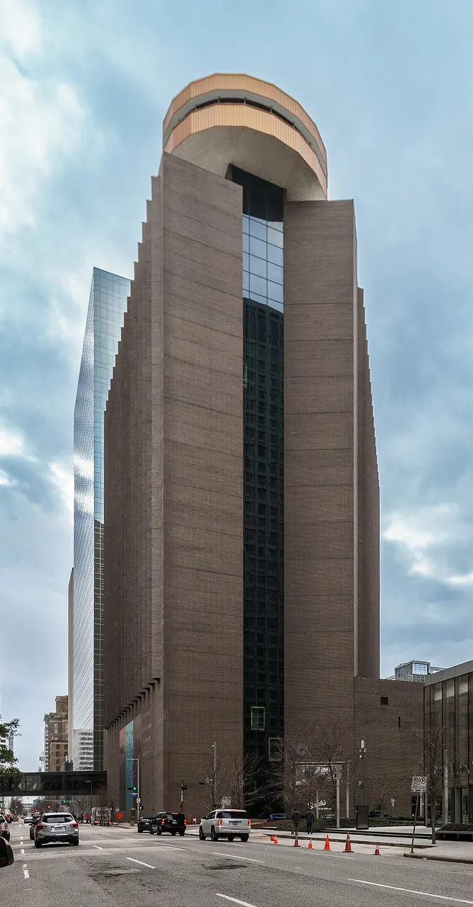 Hyatt Regency Houston tower at 1200 Louisiana Street, photographed in 2024.